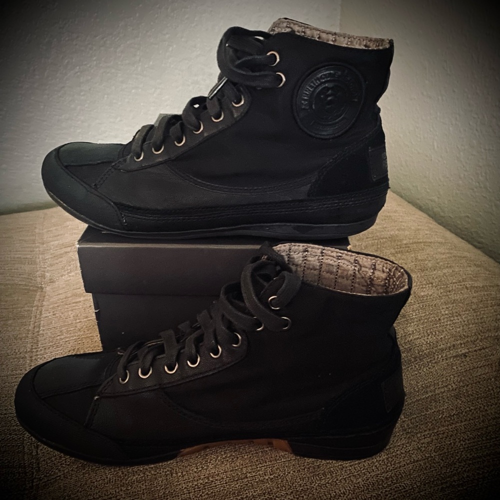Vintage Leather/Canvas Black Kenneth Cole Size 9